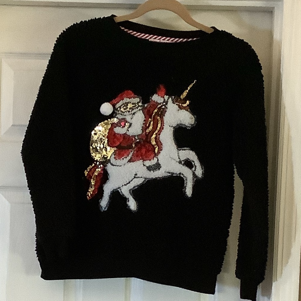 Merry Christmas poof sweatshirt
